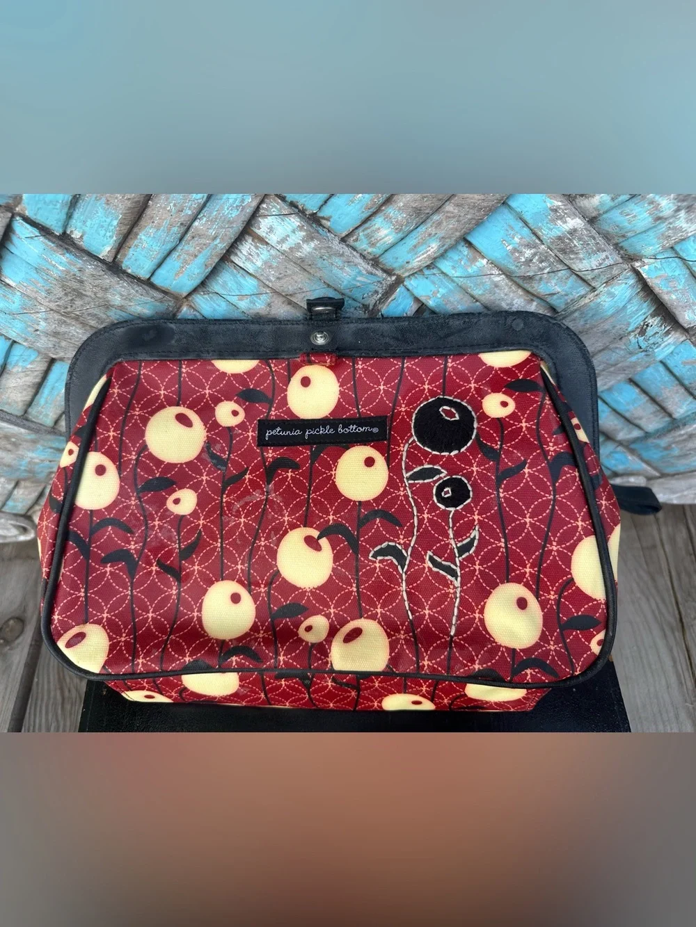 Vintage Petunia Pickle Bottom On-The-Go Diaper Clutch - Lively La Paz Pattern